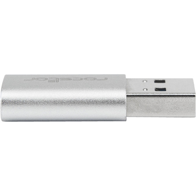 Rocstor Premium USB 3.0 to USB C Slim Aluminum Adapter - USB Type-C - 1 x Type 1 x USB 3.0 Type Male - 1 x Type C Female USB - Aluminum Case - USB 3.0 HI-SPEED USB TYPE A to USB-C M/F SLIM/COMPACT Y10A207-A1