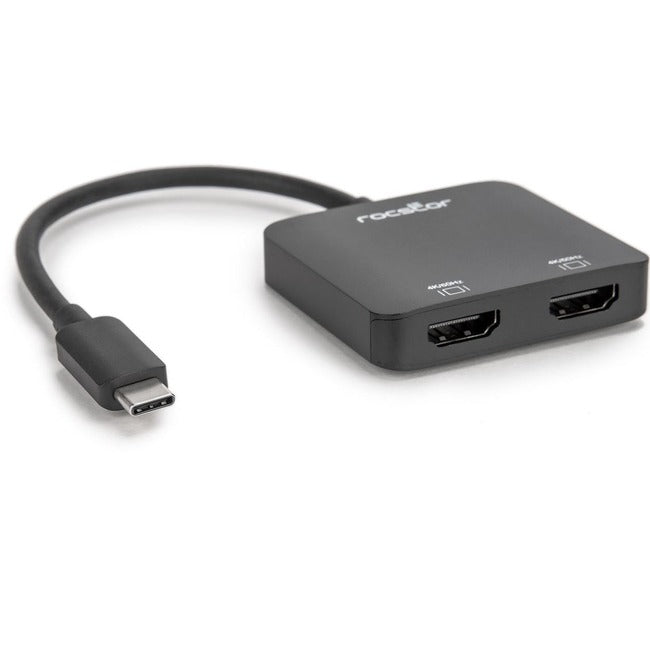 Rocstor Premium Usb-C&Trade; To Dual Hdmi Multi Monitor Adapter - Hdmi 4K 60Hz - Usb Type- C&Reg; 2-Port Multi Monitor Mst Hub Adapter- For Pc/Windows - 4Kx2K Resolutions Up To 3840X2160 @ 60Hz - For Notebook/Desktop Pc - Usb-C To 2X Hdmi Splitter - Dp 1.