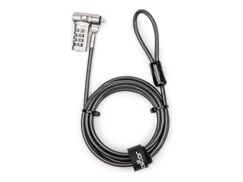 Rocstor Rocbolt - Security cable lock - universal, switchable, built-in 3-in-1, combination - 6.6 ft Y1RB033-B1