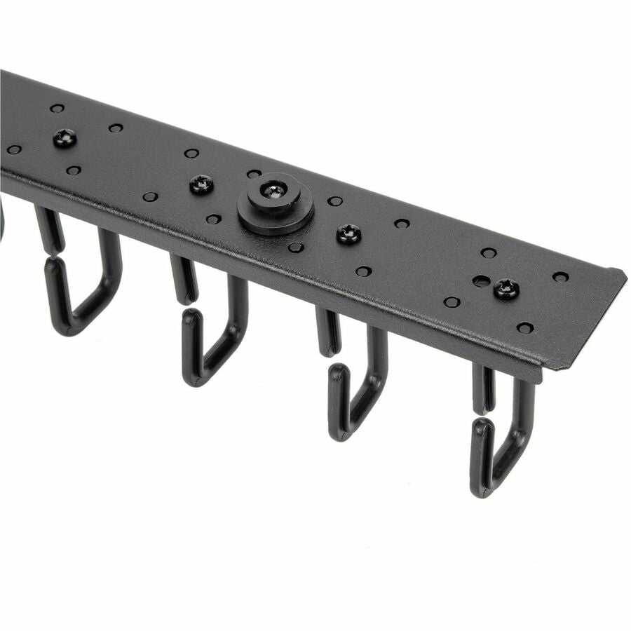 Rocstor Vertical Cable Organizer with D-Ring Hooks - 0U - 6 ft. - Vertical Cable Manager