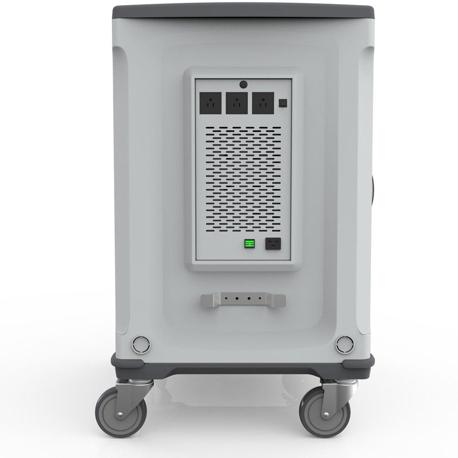 Rocstor Volt&Reg; C32 Charging Cart With Intelligent Power Charging - Up To 32 Device Intelligent Power Charging Cart For Notebooks, Chromebook&Reg;, Macbook&Reg;, And Macbook&Reg; Pro- 3 Slide-Out Shelves - Push Handle - 4 Heavy Duty 5" Casters - Steel C