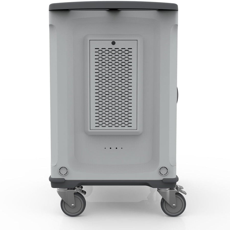 Rocstor Volt&Reg; C32 Charging Cart With Intelligent Power Charging - Up To 32 Device Intelligent Power Charging Cart For Notebooks, Chromebook&Reg;, Macbook&Reg;, And Macbook&Reg; Pro- 3 Slide-Out Shelves - Push Handle - 4 Heavy Duty 5" Casters - Steel C