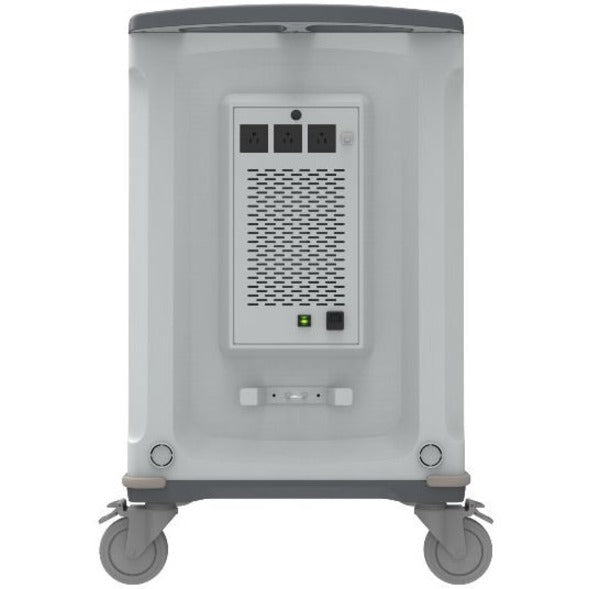 Rocstor Volt&Reg; C42 Charging Cart With Intelligent Power Charging - Up To 42 Device Intelligent Power Charging Cart For Notebooks, Chromebook&Reg;, Macbook&Reg;, And Macbook&Reg; Pro- 3 Slide-Out Shelves - Push Handle - 4 Heavy Duty 5" Casters - Steel C