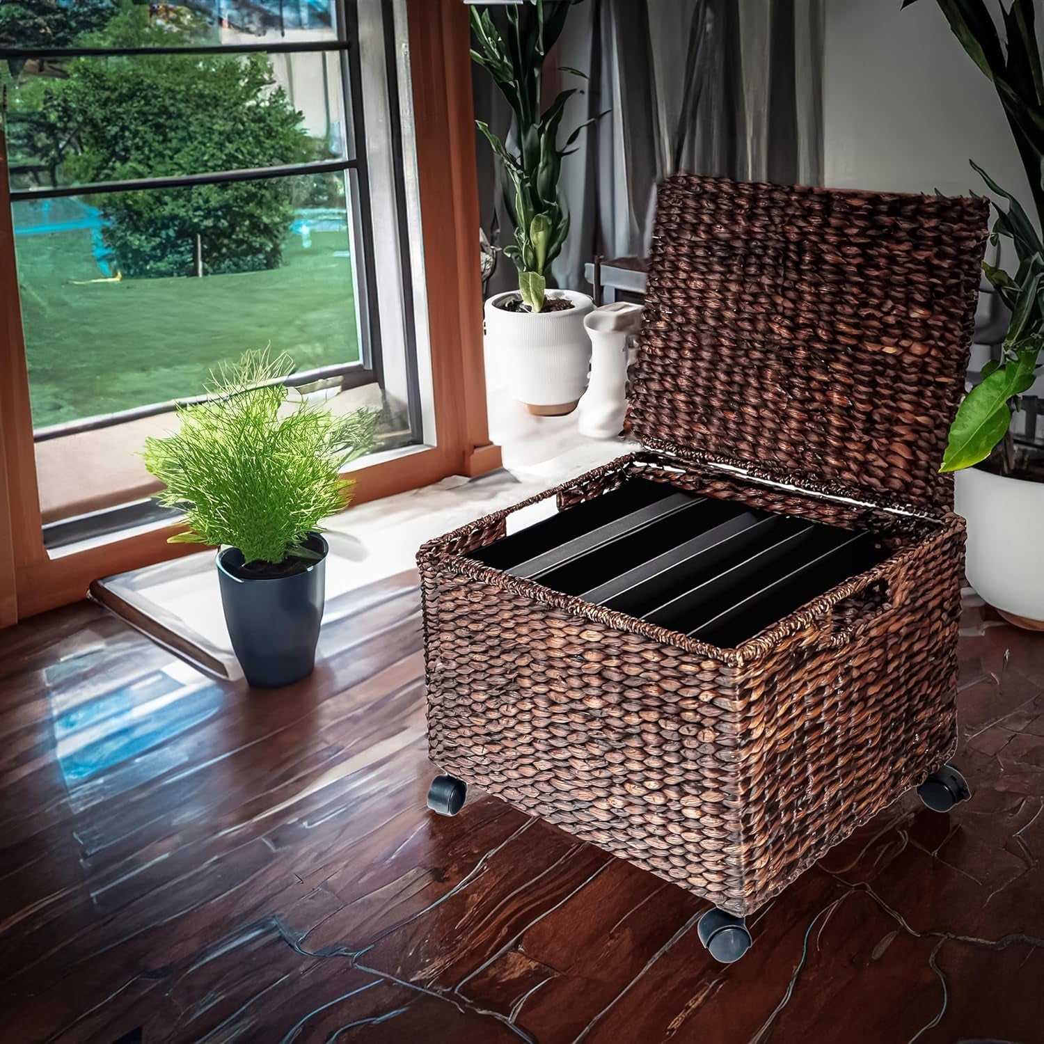 Rolling File Cabinet Dark Brown Hanging File Baskets