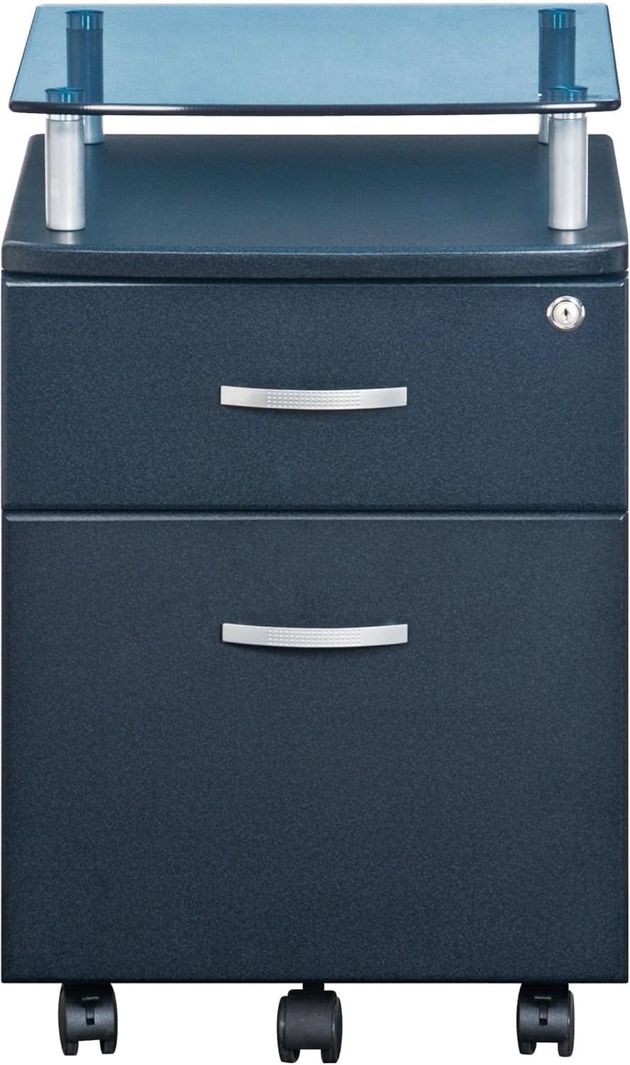 Rolling File Cabinet Graphite With Locking Top Drawer
