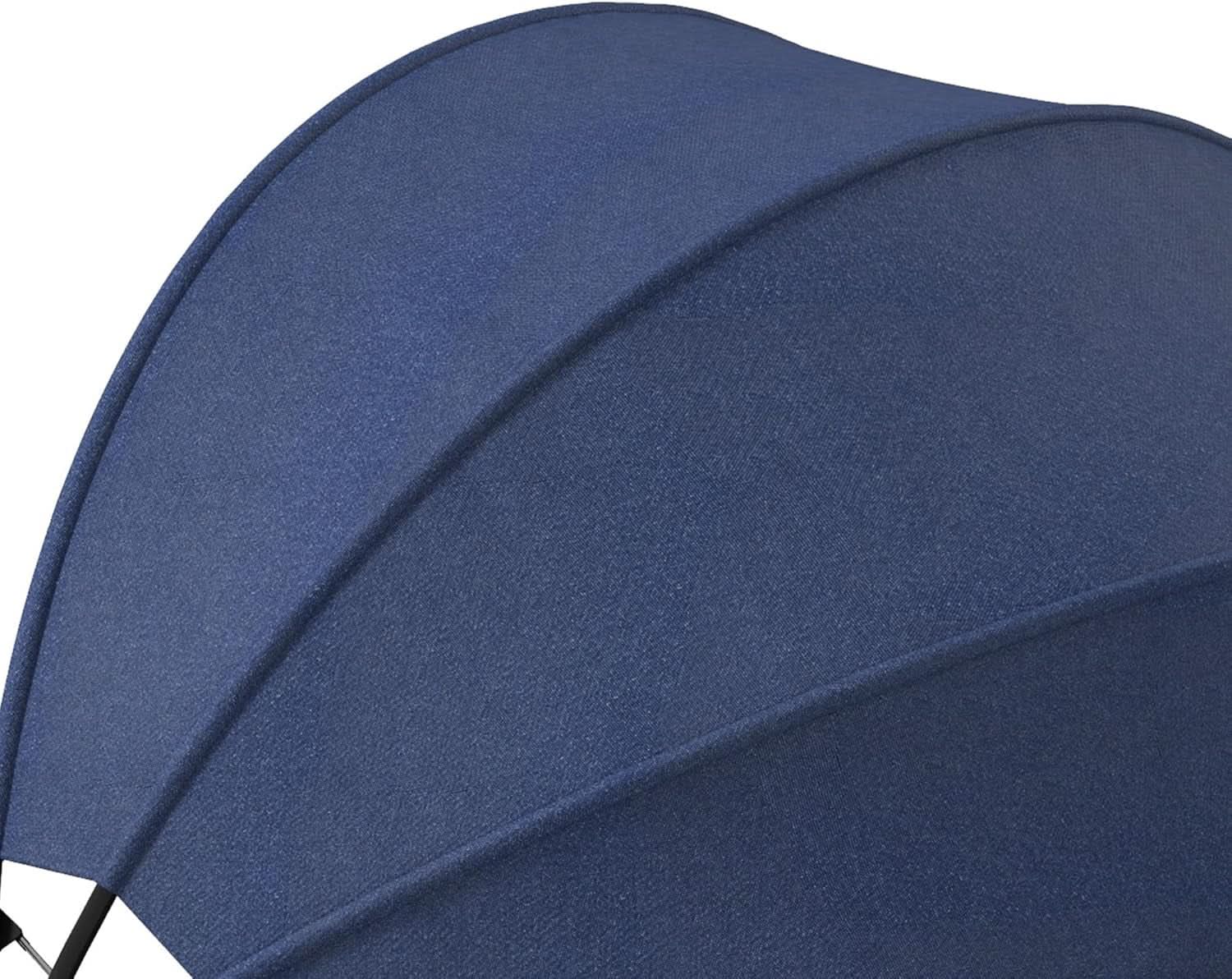 Round Convertible Daybed With Sun Canopy Outdoor Dark Blue