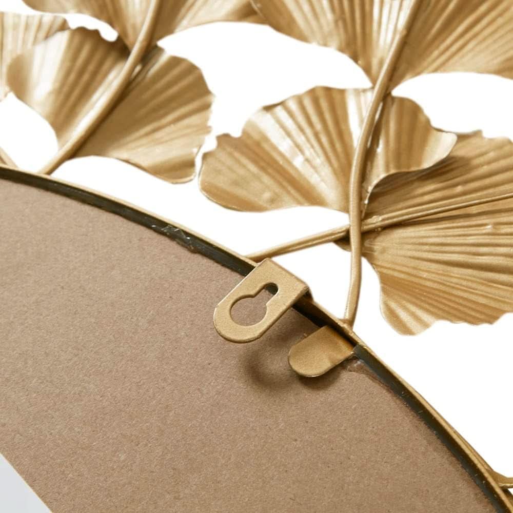 Round Wall Mirror 30.5 Inch Iron Eden Gold For Living Room