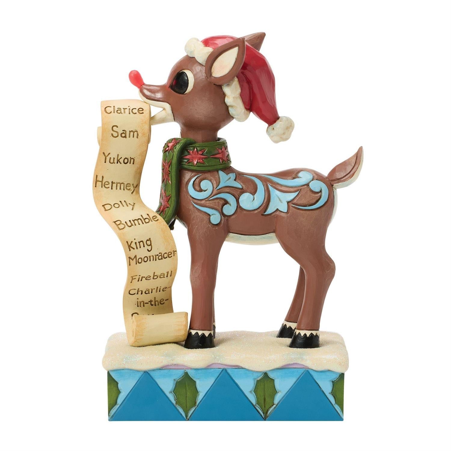 Rudolph with List in Mouth Figurine