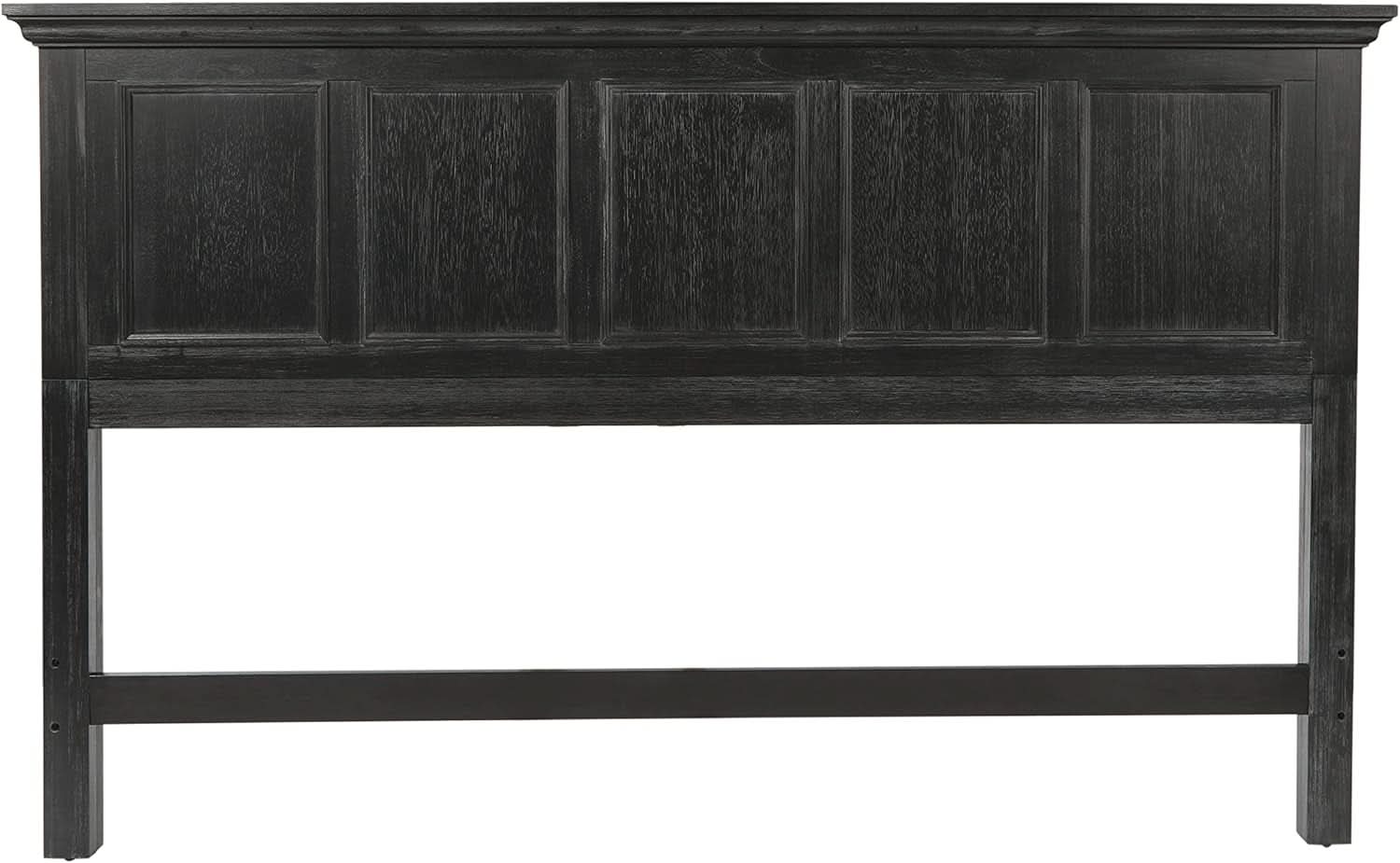 Rustic Black King Headboard - Durable Mahogany Wood