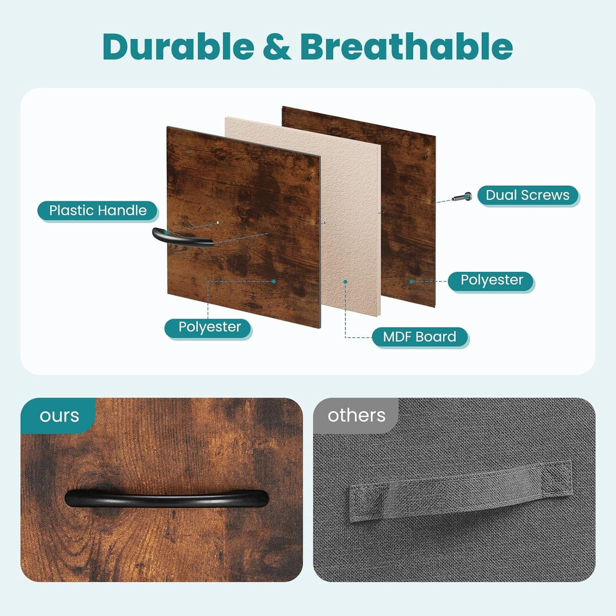 Rustic Brown 5 Drawer Dresser for Bedroom Storage Solutions