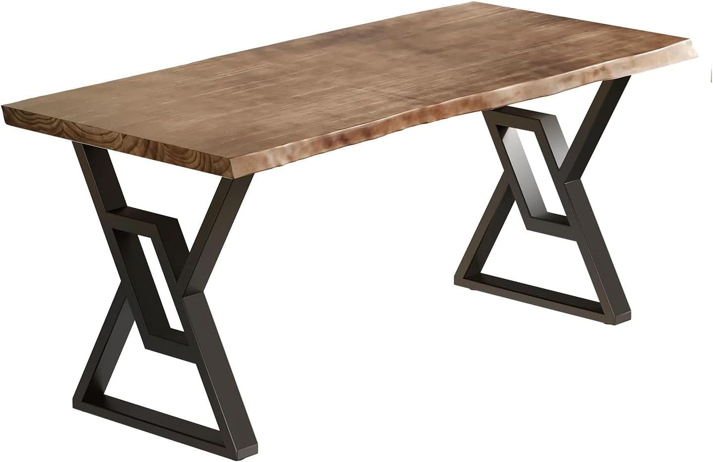 Rustic Brown 55 Inch Solid Wood Computer Desk Home Office
