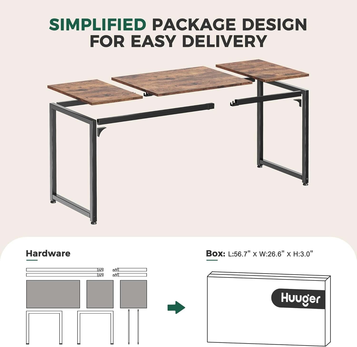 Rustic Brown 80 Inch Computer Desk For Home Office