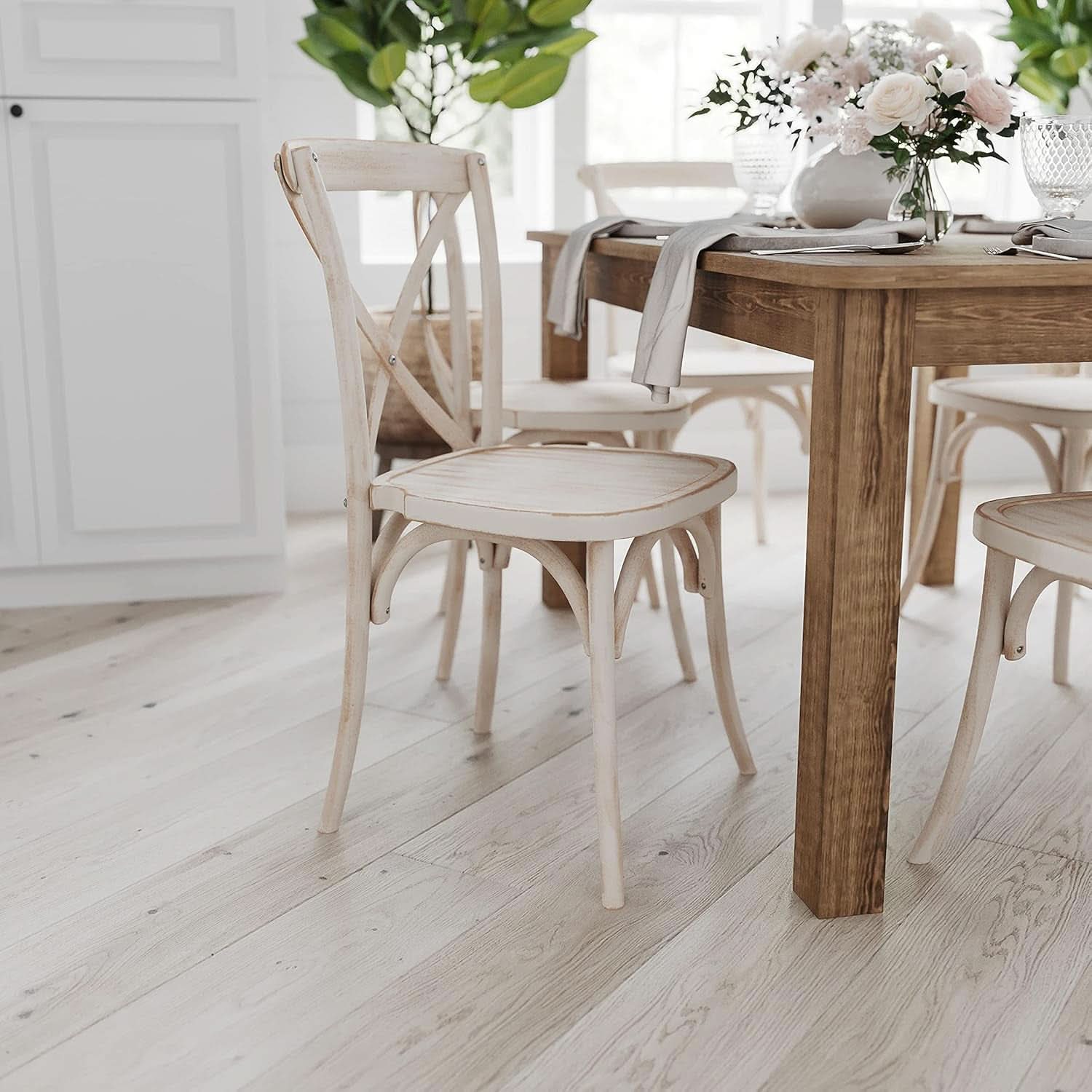 Rustic Brown Solid Wood Dining Table 46x30 Seats 4