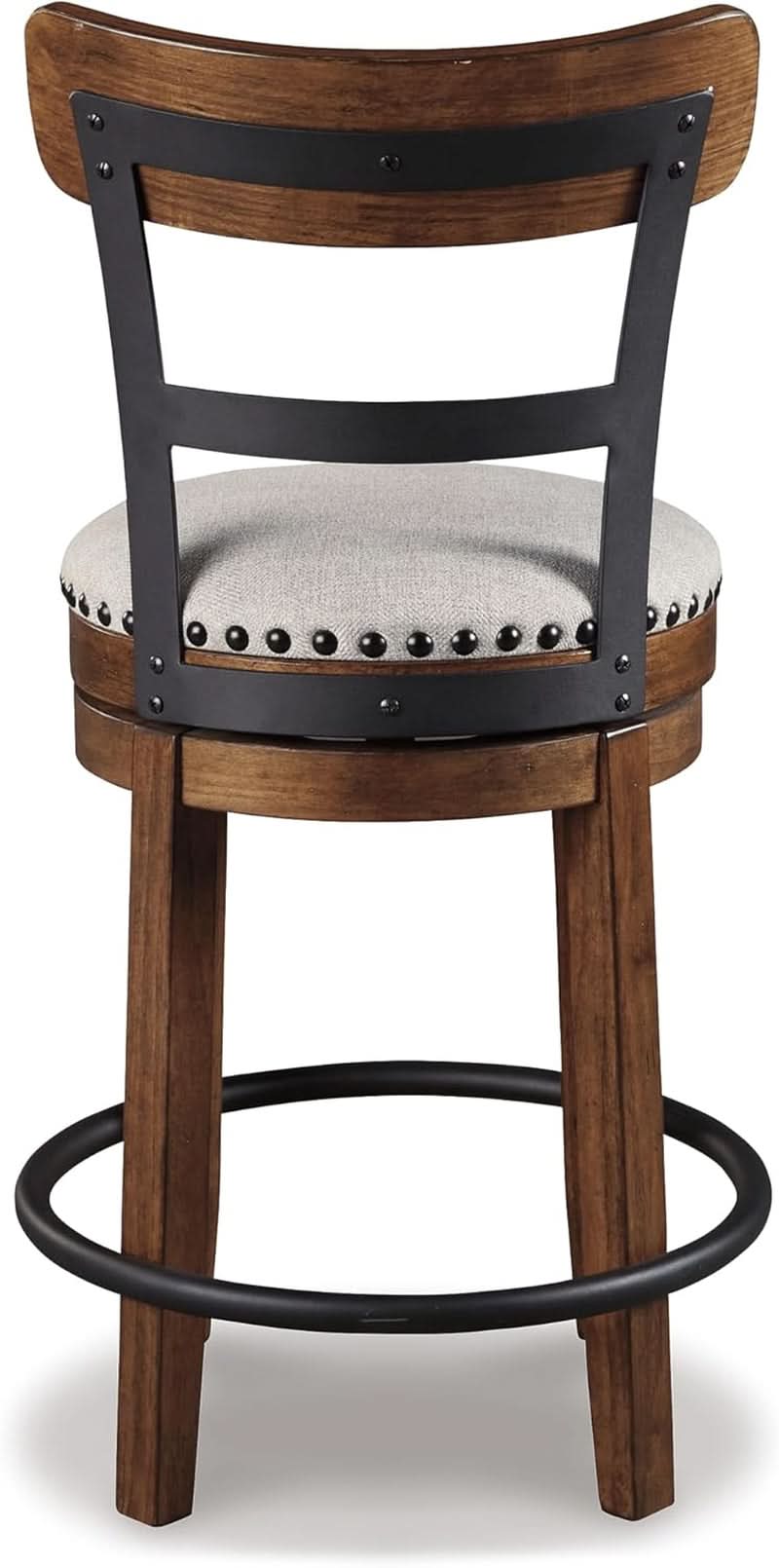 Rustic Farmhouse 24.5 Inch Counter Height Swivel Bar Stool