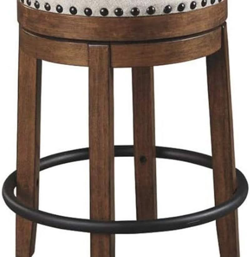 Rustic Farmhouse 24.5 Inch Counter Height Swivel Bar Stool