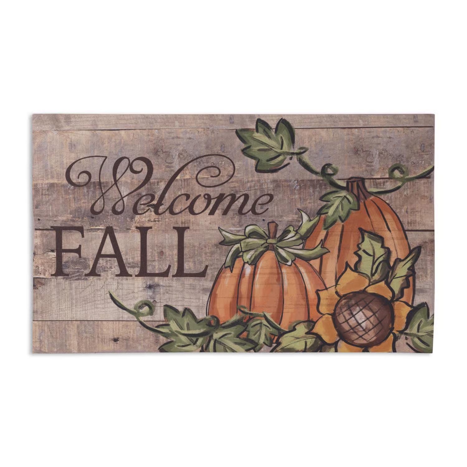 Rustic Harvest Pumpkin & Sunflower Mat