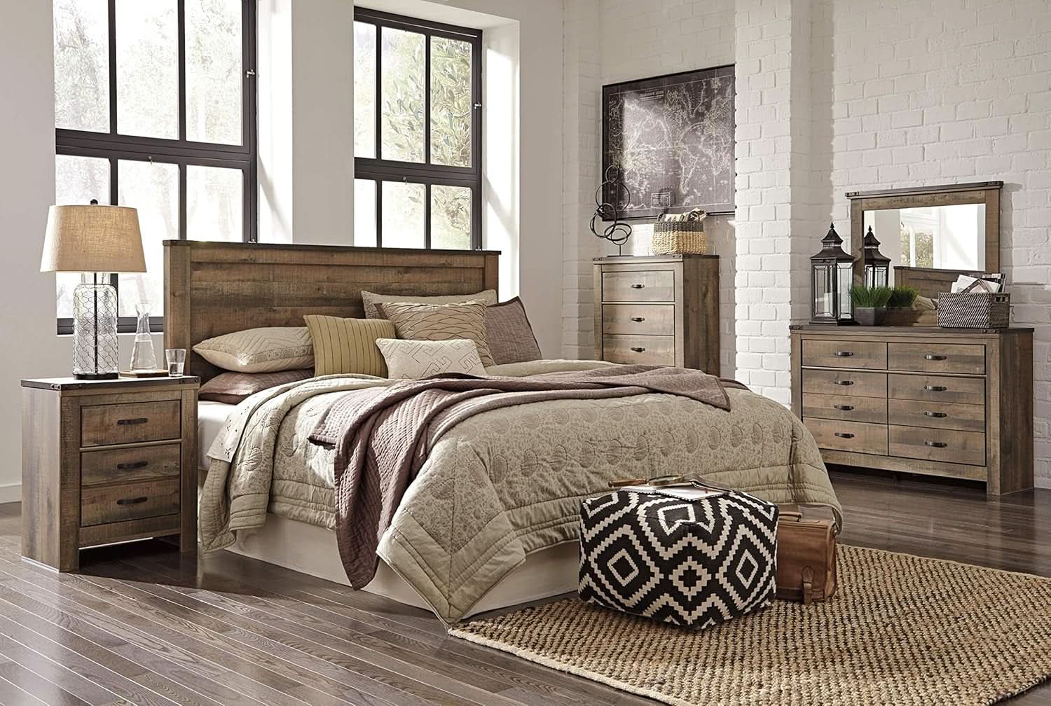 Rustic King Headboard with Charming Plank Details