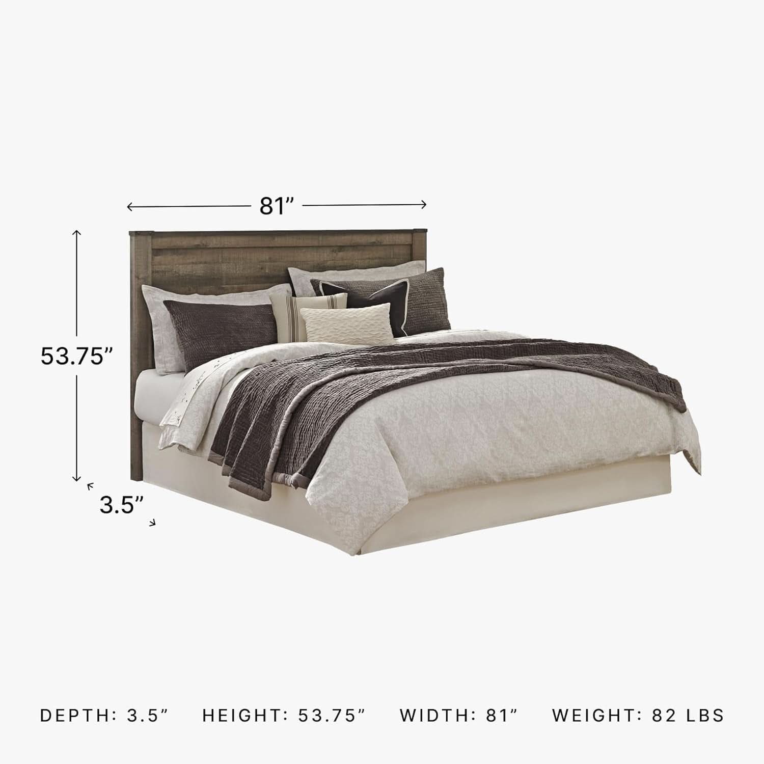 Rustic King Headboard with Charming Plank Details