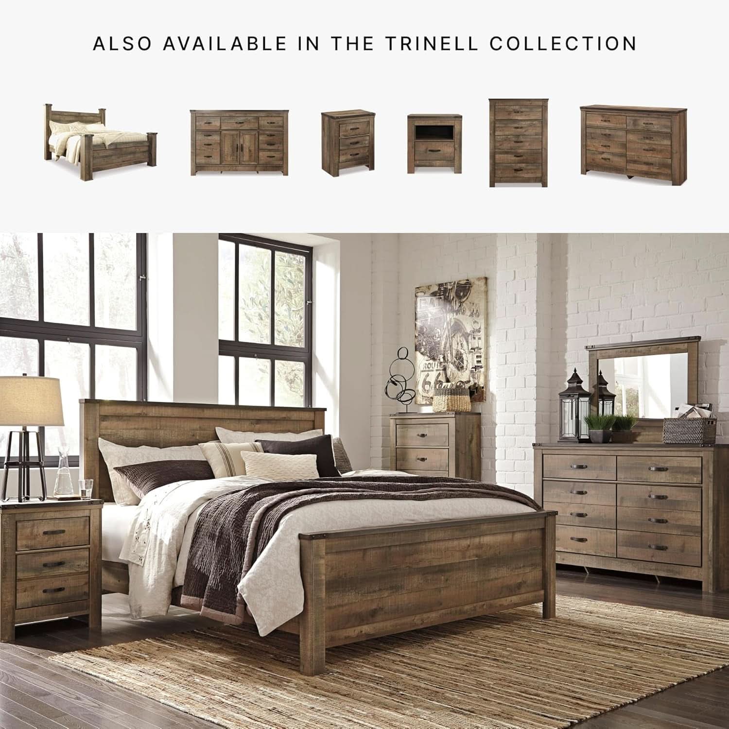 Rustic King Headboard with Charming Plank Details