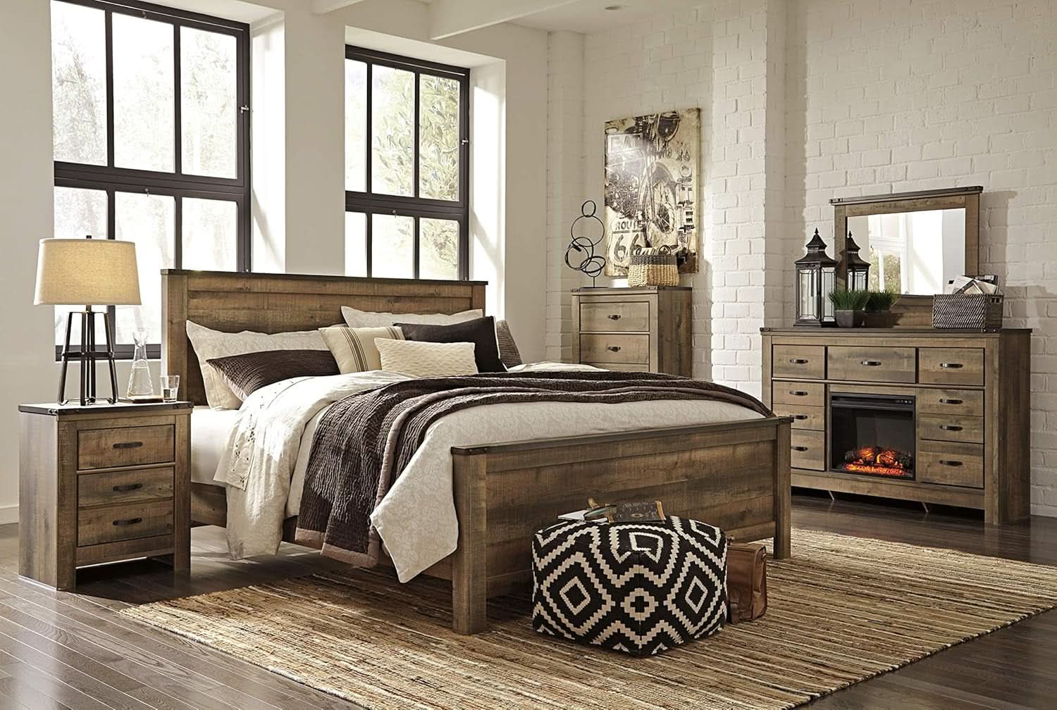Rustic King Headboard with Charming Plank Details