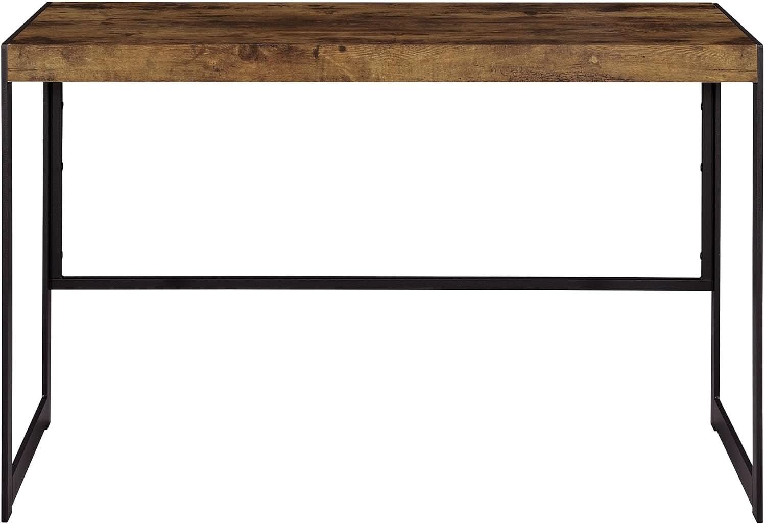 Rustic Nutmeg Writing Desk with Farmhouse Style Design