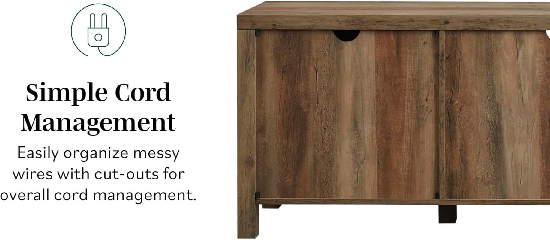 Rustic Oak TV Stand With Double Barn Doors Up To 80 Inch