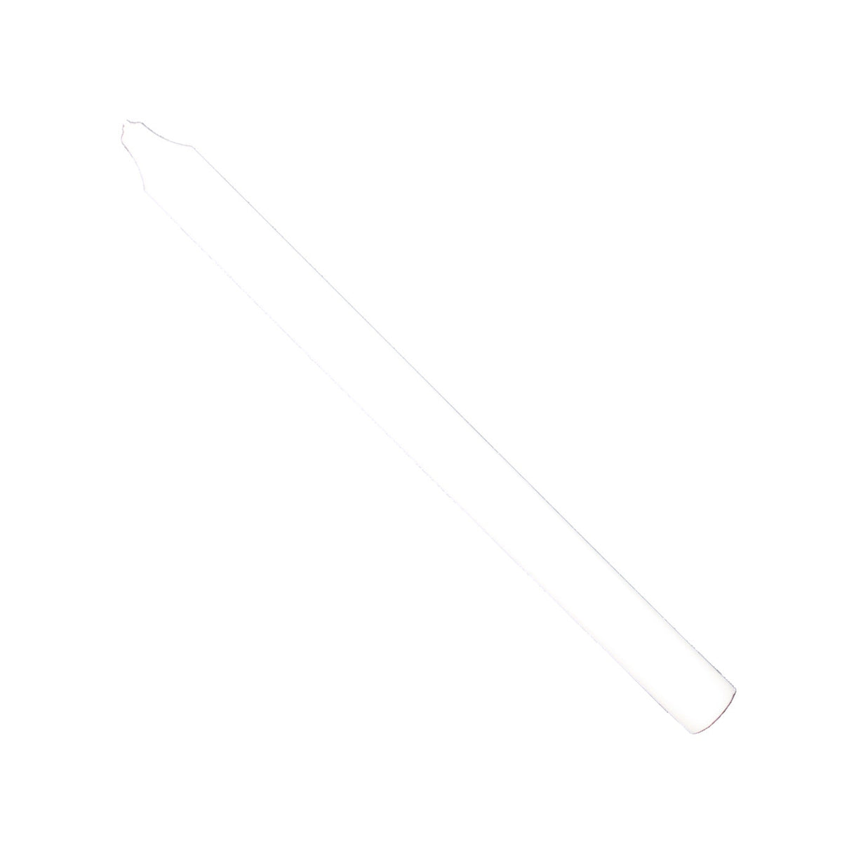 Rustic Taper Dinner Candle - 12 Inch White