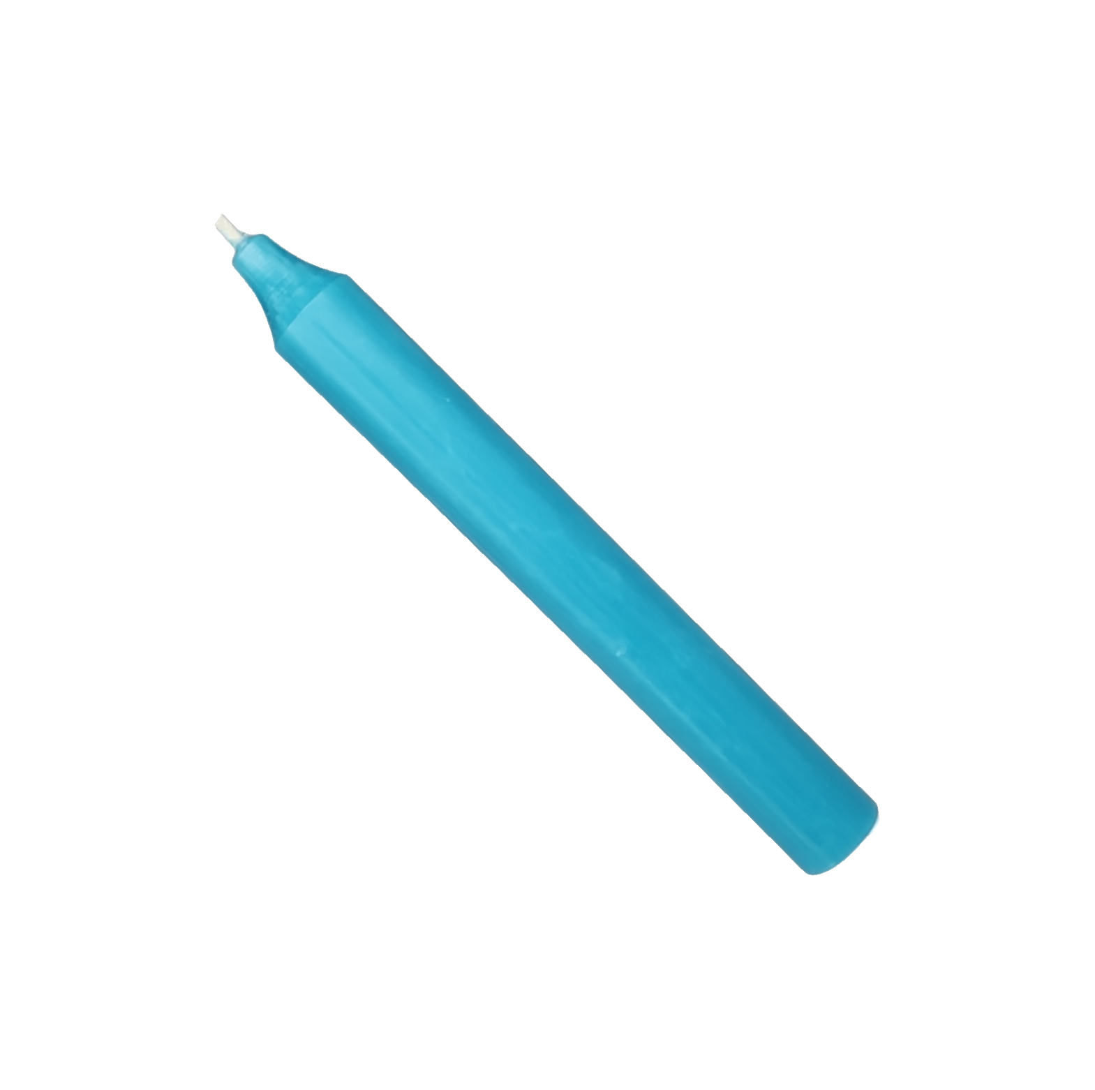 Rustic Taper Dinner Candle - 7 Inch Turquoise