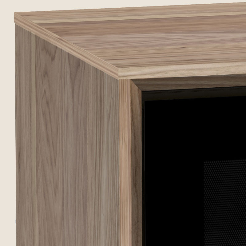 Salamander Barcelona 517 Natural Walnut Black Glass Modern Furniture