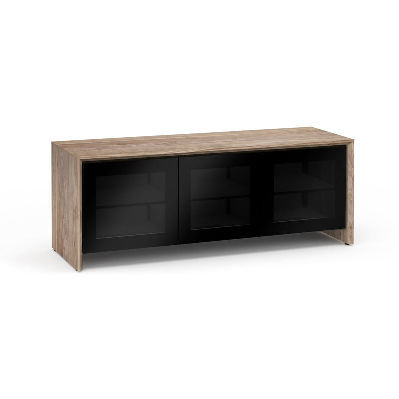 Salamander Barcelona 237 Natural Walnut & Black Glass Media Console