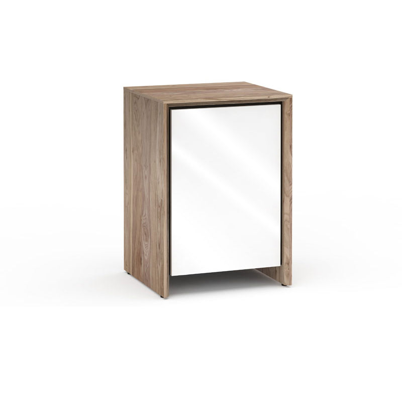 Salamander Barcelona 317 Storage Cabinet Natural Walnut Gloss White