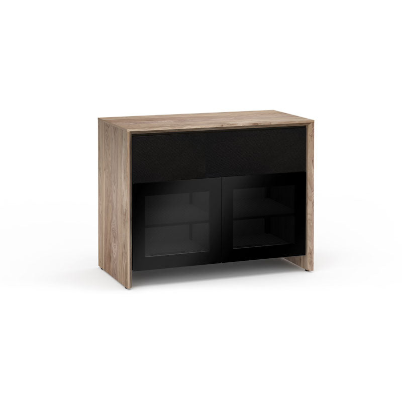 Salamander Barcelona 329 Coffee Table Natural Walnut & Black Glass