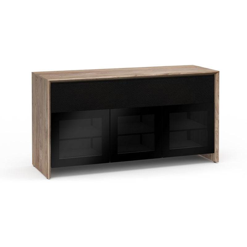 Salamander Barcelona 339 Natural Walnut & Black Glass Table for Modern Spaces