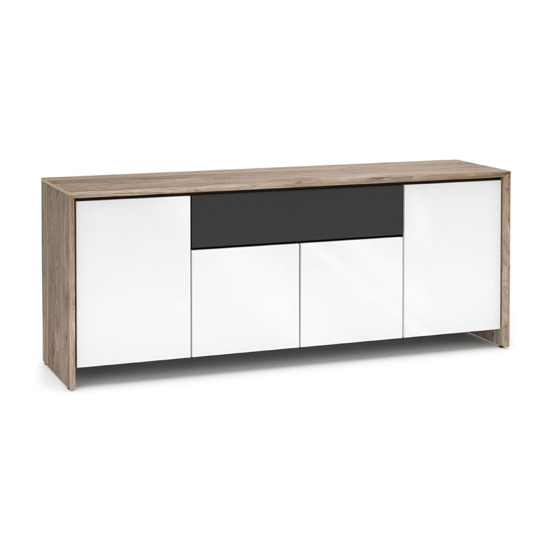 Salamander Barcelona 345 Two-Tone Storage Unit Natural Walnut Gloss White