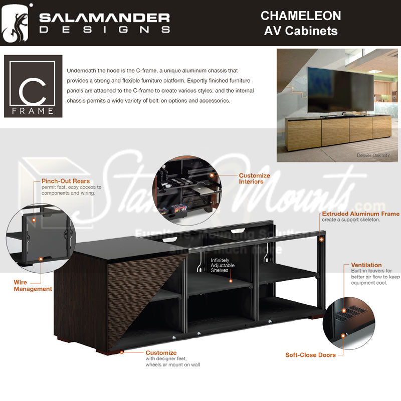 Salamander Berlin 337 Low Profile AV Cabinet Wenge – Sleek Storage