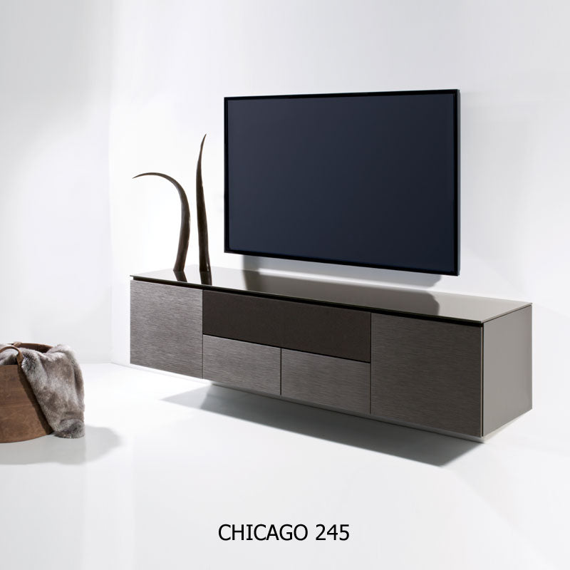 Salamander Chicago 345 Black Oak Media Cabinet – Timeless Wood Finish