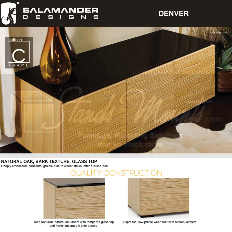 Salamander Denver 236 Natural Oak TV Stand Durable Design