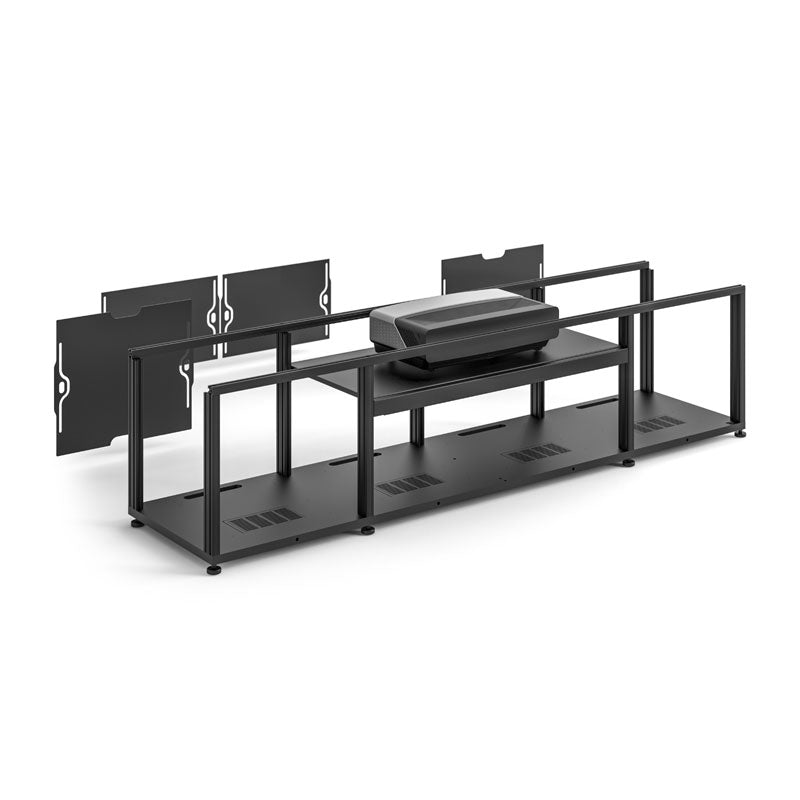 Salamander 245 Cabinet for Hisense L5G Projector – Gloss White, Built-In Integration