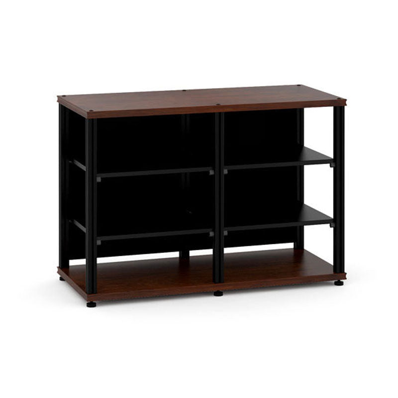 Salamander Synergy Twin 30 Walnut Media Stand with Black Posts