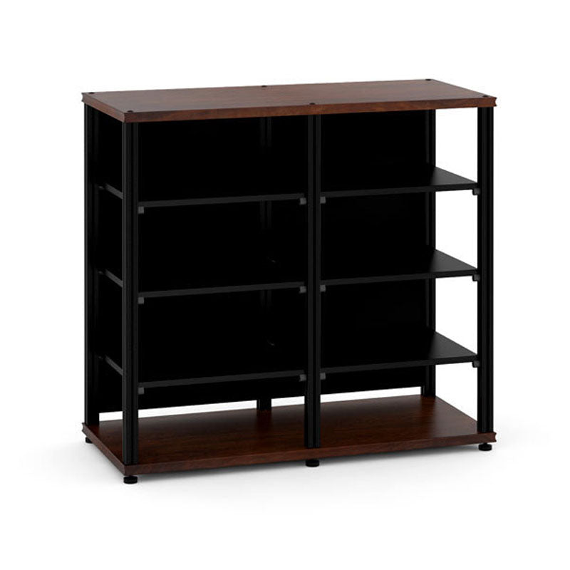 Salamander Synergy Twin 40 Core Module Walnut Black Posts – Modular AV Furniture