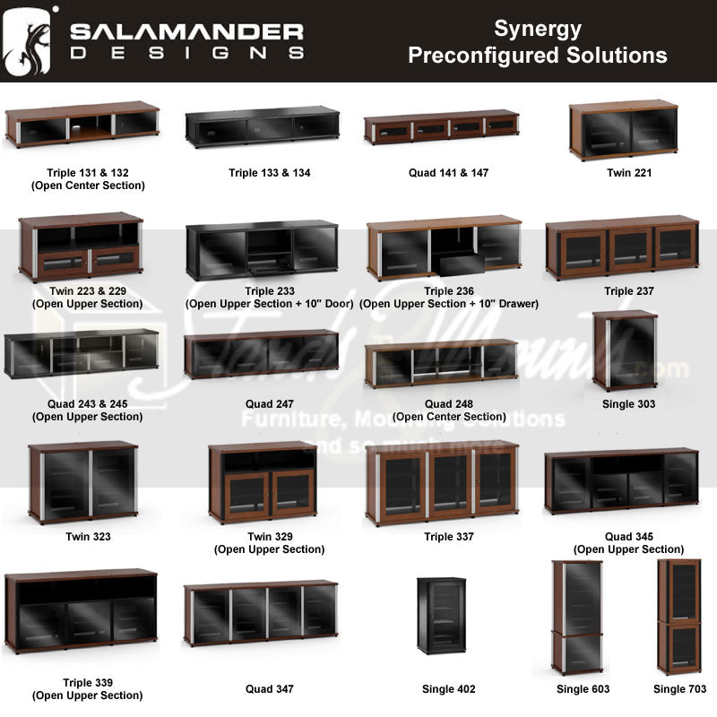 Salamander Synergy Walnut Single Box SB236W/B – Modular Storage for Living Spaces
