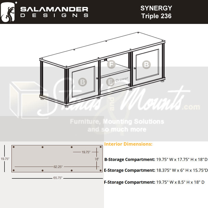 Salamander Synergy Walnut Single Box SB236W/B – Modular Storage for Living Spaces