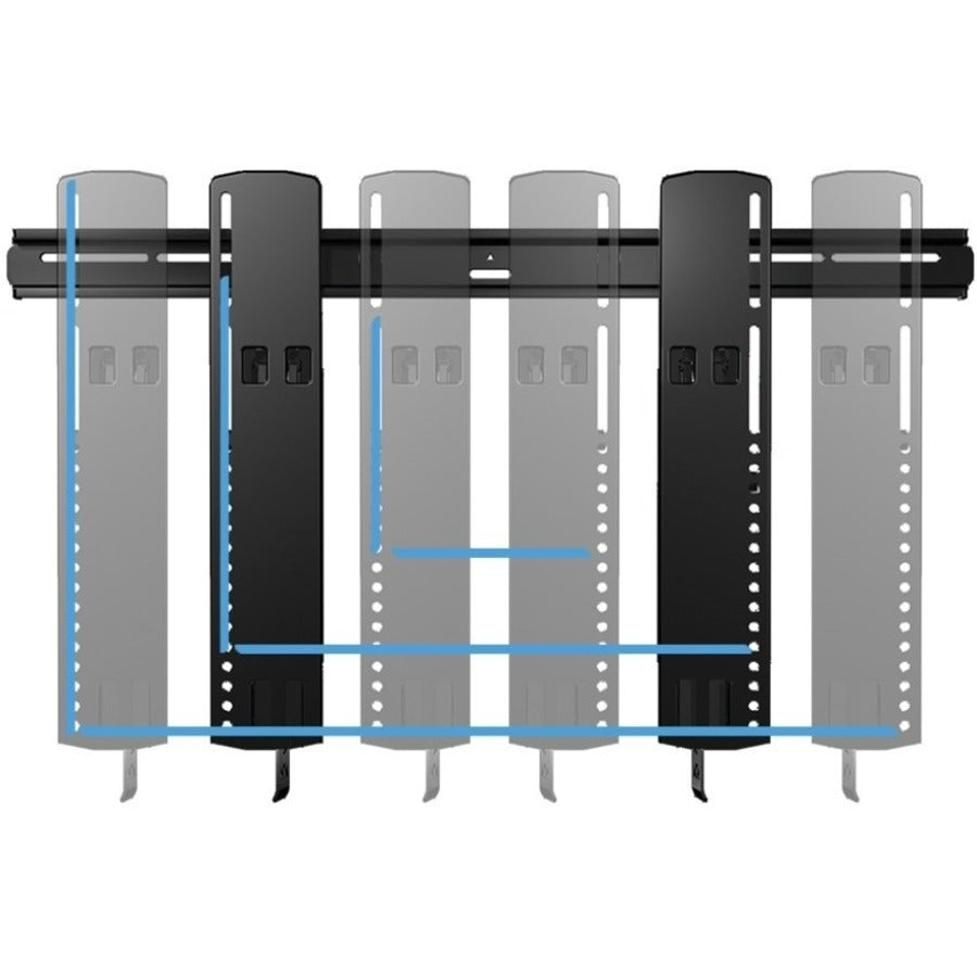 SANUS Ultra Slim VLT16-B1 Wall Mount for TV, Flat Panel Display - Black - Height