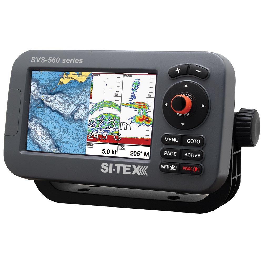 SI-TEX SVS-560CF Chartplotter - 5" Color Screen w/Internal GPS & Navionics+ Flexible