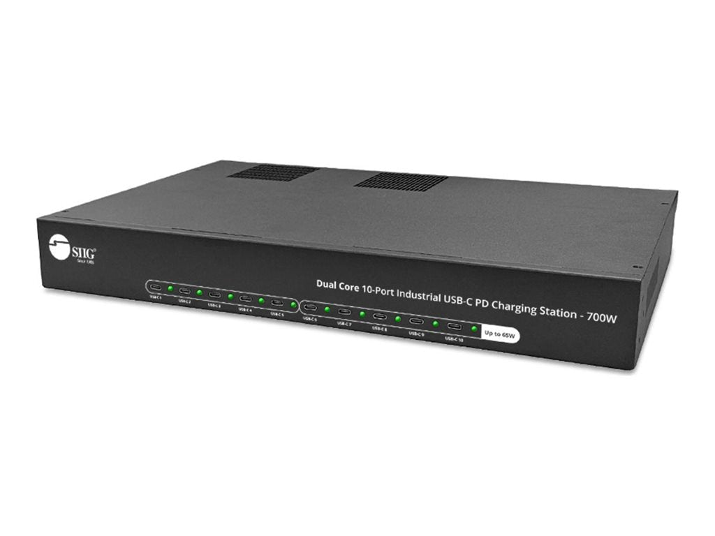 SIIG 10-Port USB-C PD Charging Station 700W for Offices