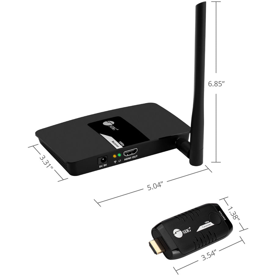 SIIG 10x1 1080p Wireless HDMI Extender Kit - 66Ft CE-H24D11-S1