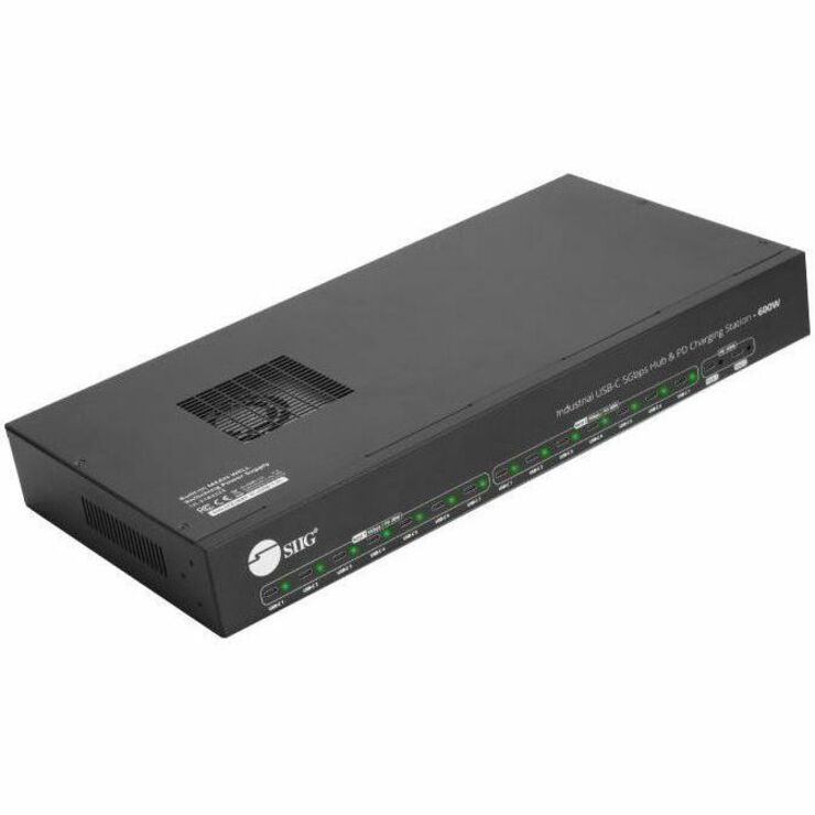 SIIG 16-port Industrial 600W USB-C PD Charging Station with 5Gbps USB Hub ID-US0B11-S2