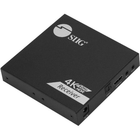 SIIG 1x2 4K60Hz HDMI Splitter Over Cat6 Extender with Loopout/IR/ARC & RS-232 - Up to 230ft (70m) - Near Zero Latency CE-H27911-S1