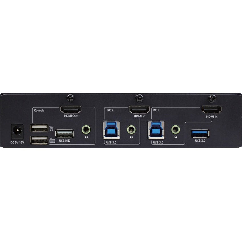 SIIG 2-Port 4K HDMI KVM Switch with PBP Roaming Mouse & PIP CE-KV0G11-S1