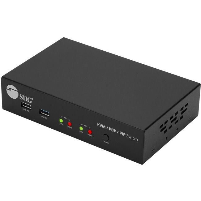 SIIG 2-Port 4K HDMI KVM Switch with PBP Roaming Mouse & PIP CE-KV0G11-S1
